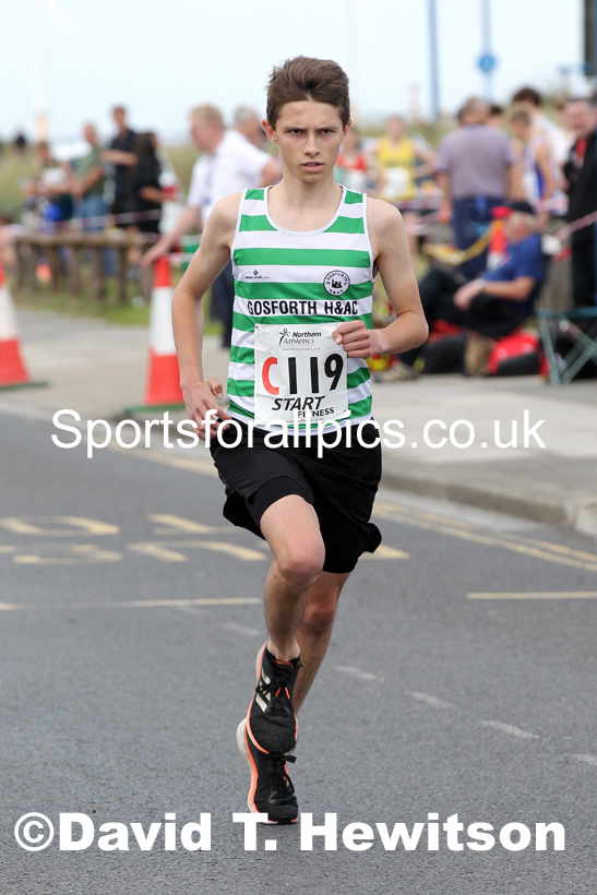 Mens under-17s 2021 Northern 6 and 4 Stage and Young Athletes Road Relays, Redcar. Photo: David T. Hewitson/Sports for All Pics